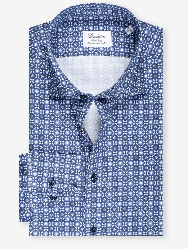 Men's Short - Sleeve Linen Casual Shirts in Light Khaki for a Breathable Summer OptionPattern Fitted Shirt Dark Blue Men's Short - Sleeve Linen Casual Shirts in Light Khaki for a Breathable Summer OptionPattern Fitted Shirt Dark Blue