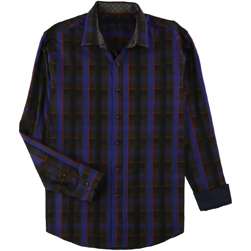 Men's Moisture - Wicking Performance Fabric Casual Shirts for Outdoor ActivitiesTasso Elba Mens Plaid Long Sleeve Button Up Shirt, Multicoloured, Medium Men's Moisture - Wicking Performance Fabric Casual Shirts for Outdoor ActivitiesTasso Elba Mens Plaid Long Sleeve Button Up Shirt, Multicoloured, Medium