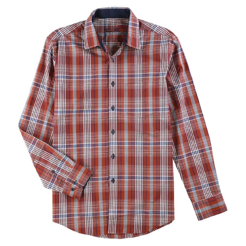 Men's Long - Line Oversized Casual Shirts in Dark Gray for a Relaxed and Modern LookTasso Elba Mens Plaid LS Button Up Shirt, Red, Small Men's Long - Line Oversized Casual Shirts in Dark Gray for a Relaxed and Modern LookTasso Elba Mens Plaid LS Button Up Shirt, Red, Small