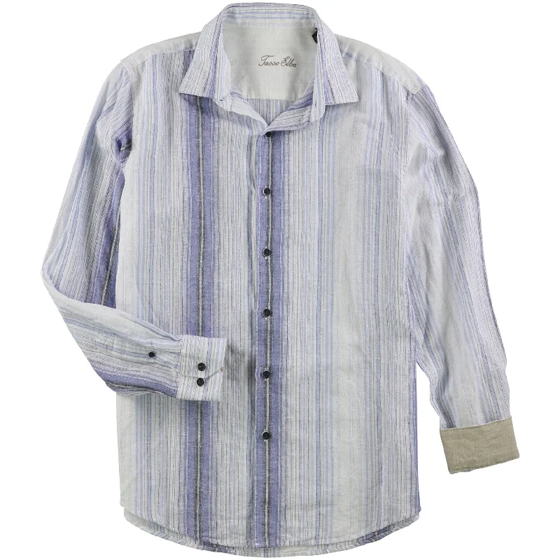 Men's Linen Blend Casual Shirts with Roll - Up Sleeves for a Summer Beach LookTasso Elba Mens Vertical Linen Button Up Shirt, Blue, Small Men's Linen Blend Casual Shirts with Roll - Up Sleeves for a Summer Beach LookTasso Elba Mens Vertical Linen Button Up Shirt, Blue, Small