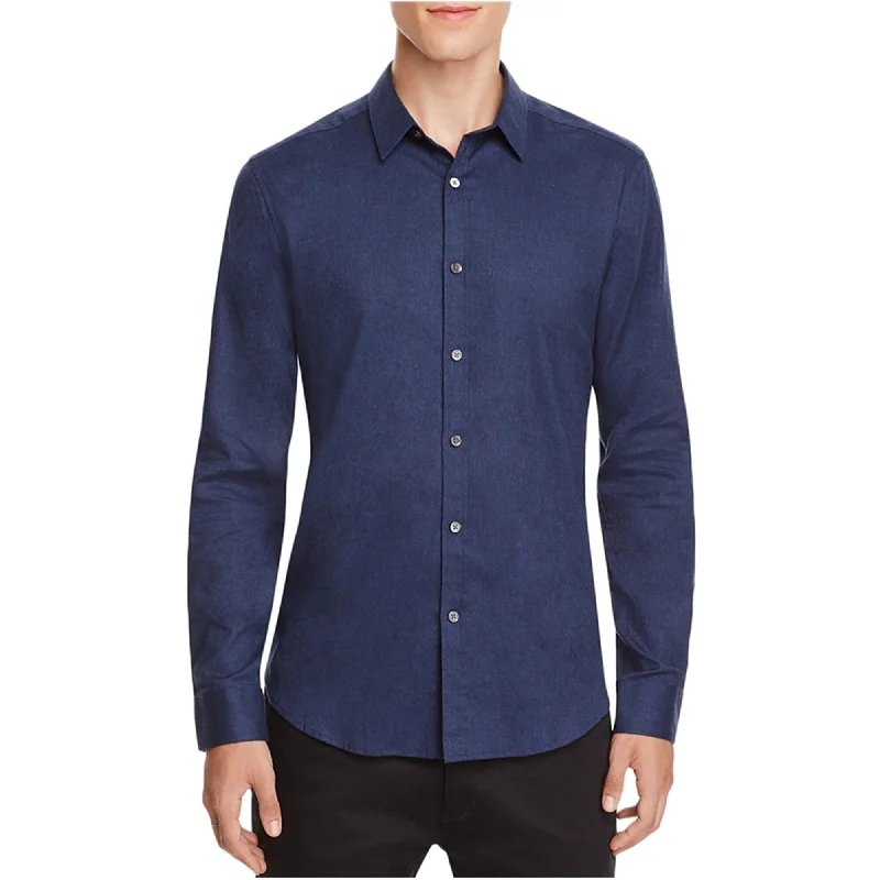 Men's Long - Line Oversized Casual Shirts in Dark Gray for a Relaxed and Modern LookTheory Mens Zack Button Up Shirt, Blue, X-Large Men's Long - Line Oversized Casual Shirts in Dark Gray for a Relaxed and Modern LookTheory Mens Zack Button Up Shirt, Blue, X-Large