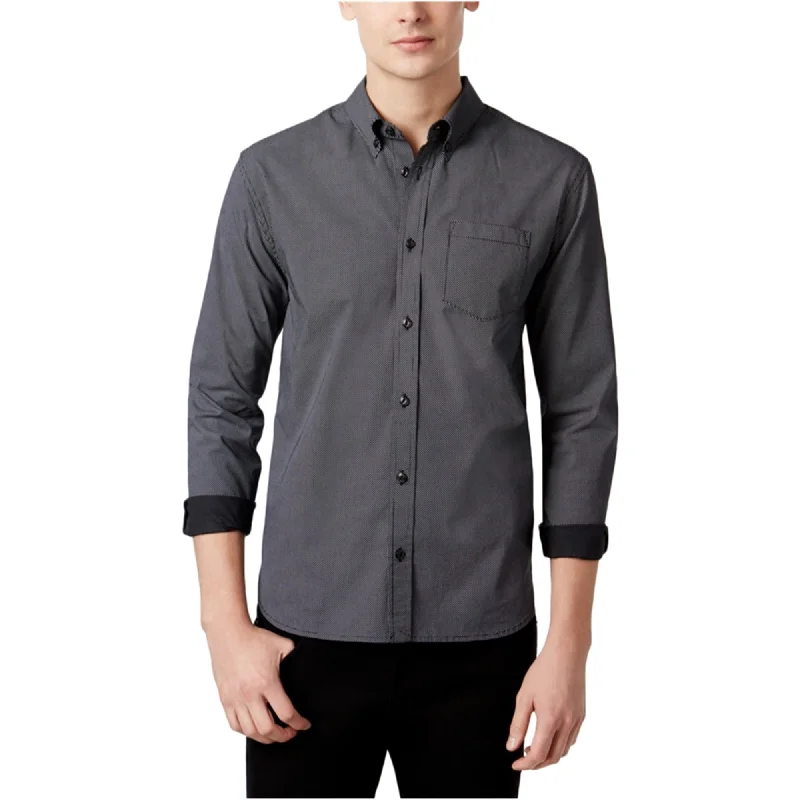 Men's Organic Cotton Casual Shirts with a Soft Handfeel for Everyday ComfortWHT SPACE Mens Polka Dot Button Up Shirt, Black, Medium Men's Organic Cotton Casual Shirts with a Soft Handfeel for Everyday ComfortWHT SPACE Mens Polka Dot Button Up Shirt, Black, Medium
