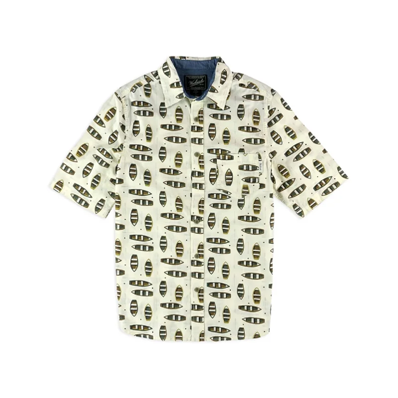 Men's Short - Sleeve Linen Casual Shirts in Light Khaki for a Breathable Summer OptionWoolrich Mens Kayak Pocket Button Up Shirt, Off-White, Small Men's Short - Sleeve Linen Casual Shirts in Light Khaki for a Breathable Summer OptionWoolrich Mens Kayak Pocket Button Up Shirt, Off-White, Small