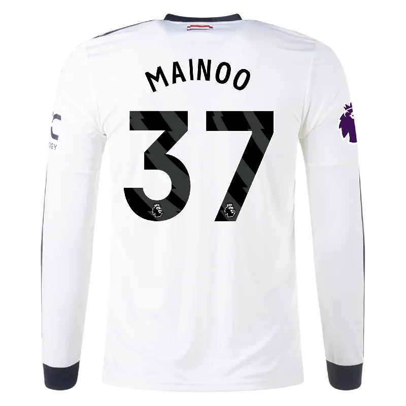 Men's NBA Authentic Team Jerseys in Official Team Colors for True Basketball Fansadidas Manchester United Kobbie Mainoo Third Long Sleeve Jersey w/ EPL Patch 24/25 (Off White)