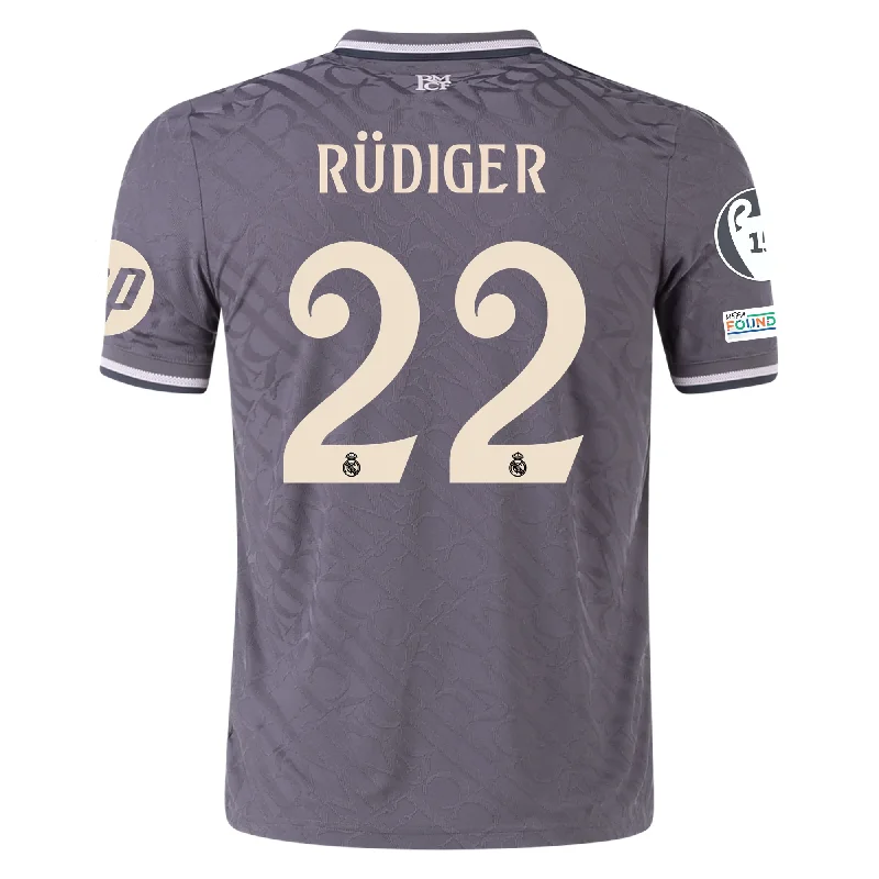 Men's Moisture - Wicking Lacrosse Jerseys with Mesh Panels for Optimal Performance on the Fieldadidas Real Madrid Authentic Antonio Rudiger Third Jersey w/ Champions League Patches 24/25 (Charcoal) Men's Moisture - Wicking Lacrosse Jerseys with Mesh Panels for Optimal Performance on the Fieldadidas Real Madrid Authentic Antonio Rudiger Third Jersey w/ Champions League Patches 24/25 (Charcoal)
