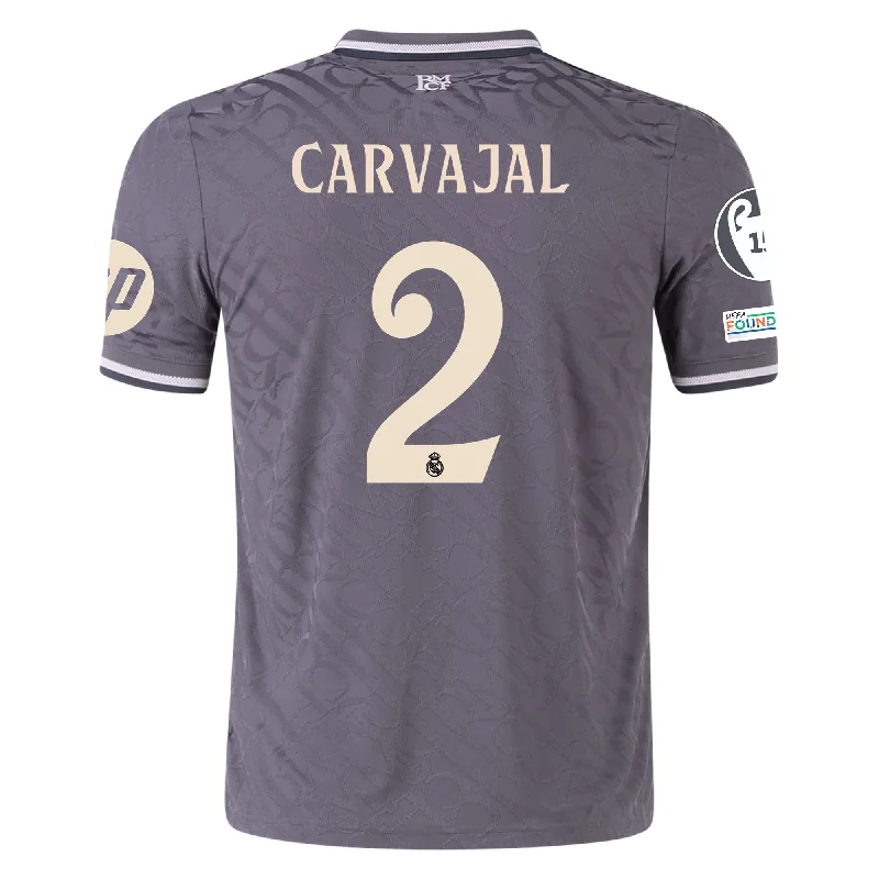 Men's Football Jerseys with Embroidered Club Badges for a Premium and Authentic Appealadidas Real Madrid Authentic Dani Carvajal Third Jersey w/ Champions League Patches 24/25 (Charcoal) Men's Football Jerseys with Embroidered Club Badges for a Premium and Authentic Appealadidas Real Madrid Authentic Dani Carvajal Third Jersey w/ Champions League Patches 24/25 (Charcoal)