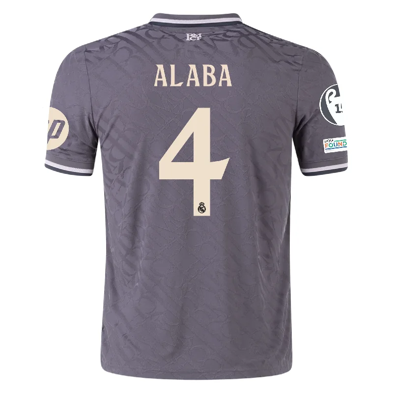 Men's Vintage American Football Jerseys of Legendary Teams for Collectors and Fansadidas Real Madrid Authentic David Alaba Third Jersey w/ Champions League Patches 24/25 (Charcoal) Men's Vintage American Football Jerseys of Legendary Teams for Collectors and Fansadidas Real Madrid Authentic David Alaba Third Jersey w/ Champions League Patches 24/25 (Charcoal)