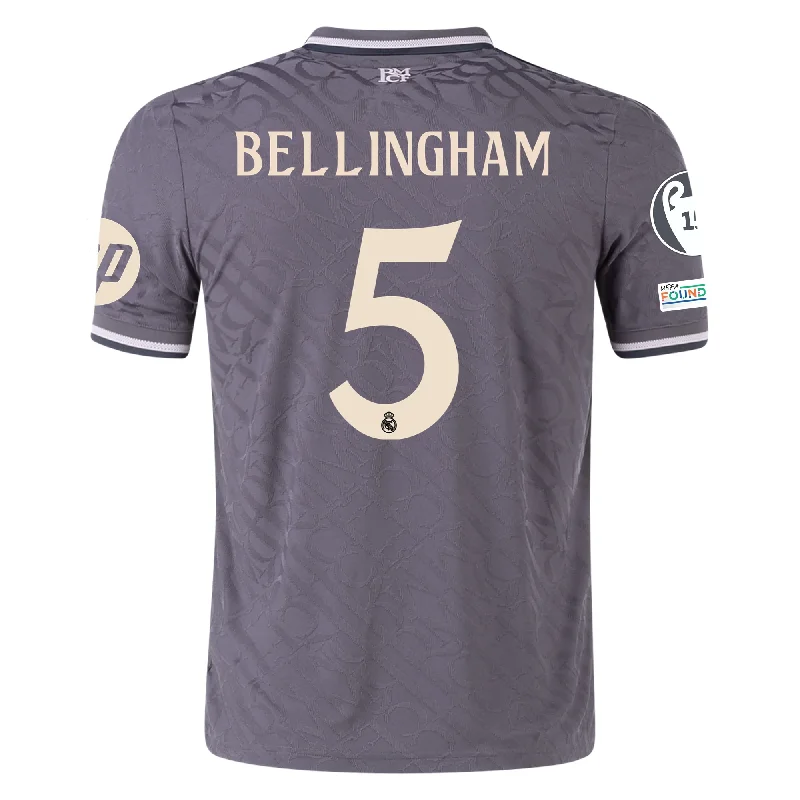 Men's Moisture - Wicking Golf Jerseys with UV Protection for Comfortable Rounds on the Courseadidas Real Madrid Authentic Jude Bellingham Third Jersey w/ Champions League Patches 24/25 (Charcoal) Men's Moisture - Wicking Golf Jerseys with UV Protection for Comfortable Rounds on the Courseadidas Real Madrid Authentic Jude Bellingham Third Jersey w/ Champions League Patches 24/25 (Charcoal)