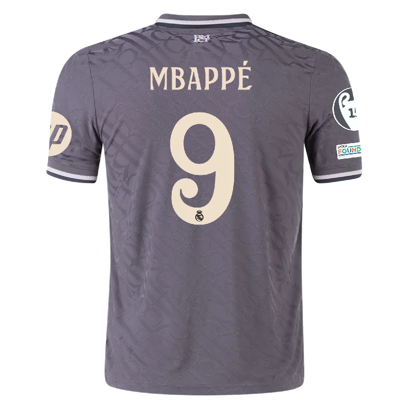 Men's Moisture - Wicking Lacrosse Jerseys with Mesh Panels for Optimal Performance on the Fieldadidas Real Madrid Authentic Kylian Mbappe Third Jersey w/ Champions League Patches 24/25 (Charcoal) Men's Moisture - Wicking Lacrosse Jerseys with Mesh Panels for Optimal Performance on the Fieldadidas Real Madrid Authentic Kylian Mbappe Third Jersey w/ Champions League Patches 24/25 (Charcoal)
