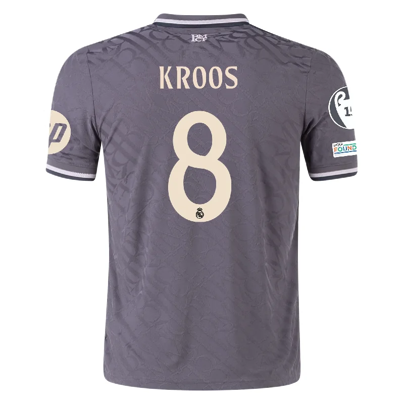Men's Football Jerseys with Embroidered Club Badges for a Premium and Authentic Appealadidas Real Madrid Authentic Toni Kroos Third Jersey w/ Champions League Patches 24/25 (Charcoal) Men's Football Jerseys with Embroidered Club Badges for a Premium and Authentic Appealadidas Real Madrid Authentic Toni Kroos Third Jersey w/ Champions League Patches 24/25 (Charcoal)