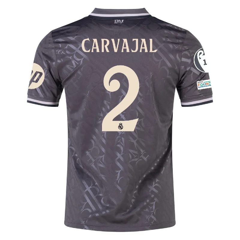 Men's Replica Hockey Jerseys of Star Players for Devoted Ice Hockey Supportersadidas Real Madrid Dani Carvajal Third Jersey w/ Champions League Patches + HP Sponsor 24/25 (Charcoal) Men's Replica Hockey Jerseys of Star Players for Devoted Ice Hockey Supportersadidas Real Madrid Dani Carvajal Third Jersey w/ Champions League Patches + HP Sponsor 24/25 (Charcoal)