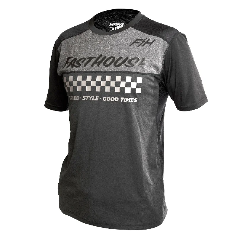 Men's Breathable Polyester Running Jerseys in Bright Neon Colors for High - Visibility WorkoutsAlloy Mesa SS Jersey - Heather Charcoal/Black Men's Breathable Polyester Running Jerseys in Bright Neon Colors for High - Visibility WorkoutsAlloy Mesa SS Jersey - Heather Charcoal/Black