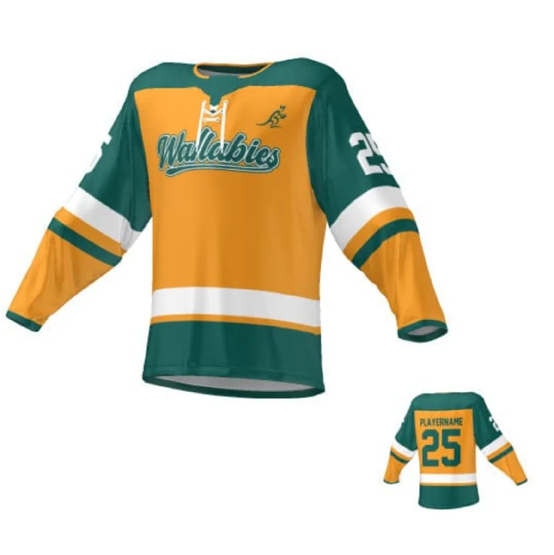 Men's Authentic Soccer Jerseys of National Teams for International Football EventsWallabies Classic Lace-Up Hockey Jersey Men's Authentic Soccer Jerseys of National Teams for International Football EventsWallabies Classic Lace-Up Hockey Jersey
