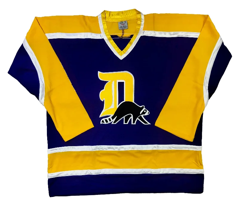 Men's Custom - Printed Baseball Jerseys with Player Names and Numbers for Personalized StylePurple Hockey Jerseys with the Big D Twill Logo Men's Custom - Printed Baseball Jerseys with Player Names and Numbers for Personalized StylePurple Hockey Jerseys with the Big D Twill Logo