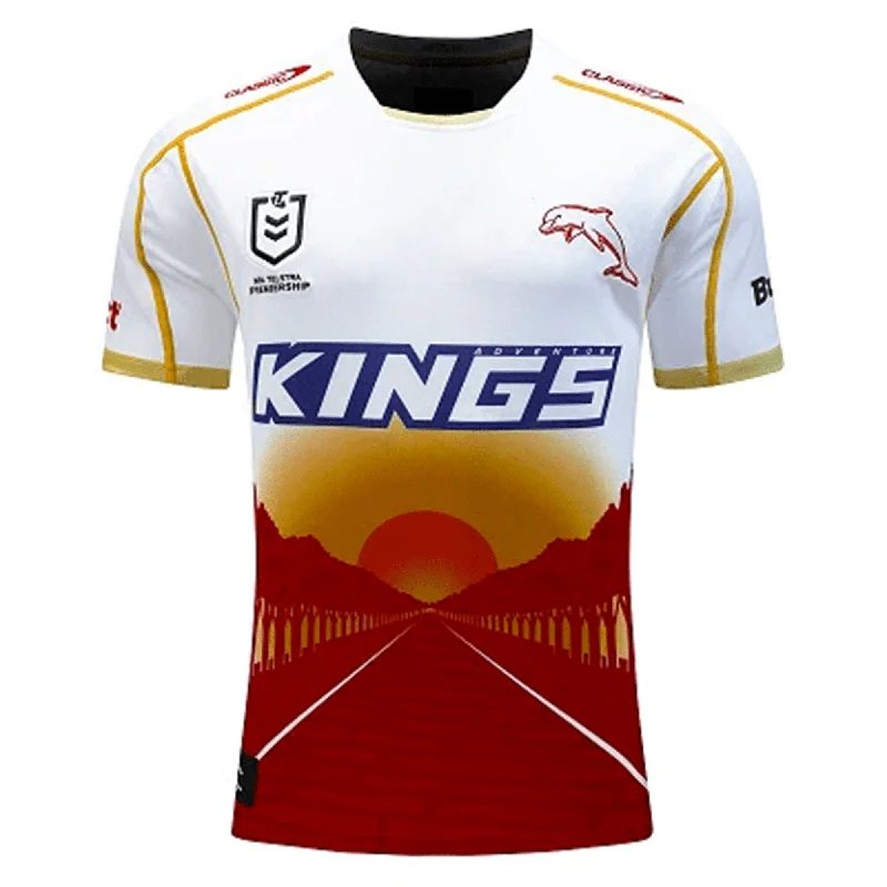 Men's Moisture - Wicking Lacrosse Jerseys with Mesh Panels for Optimal Performance on the FieldDolphins NRL Heritage Jersey by Classic Sportswear Men's Moisture - Wicking Lacrosse Jerseys with Mesh Panels for Optimal Performance on the FieldDolphins NRL Heritage Jersey by Classic Sportswear
