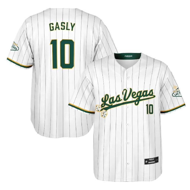 Men's Custom - Printed Baseball Jerseys with Player Names and Numbers for Personalized StyleGasly - Las Vegas Home Jersey Men's Custom - Printed Baseball Jerseys with Player Names and Numbers for Personalized StyleGasly - Las Vegas Home Jersey
