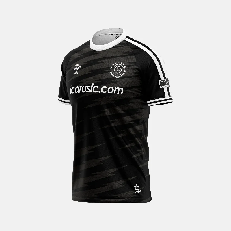 Men's Moisture - Wicking Golf Jerseys with UV Protection for Comfortable Rounds on the CourseLake Shore FC Black Jersey Men's Moisture - Wicking Golf Jerseys with UV Protection for Comfortable Rounds on the CourseLake Shore FC Black Jersey