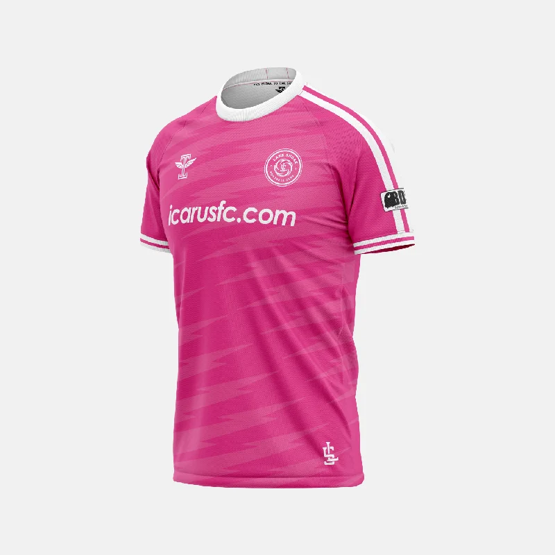 Men's Cycling Jerseys with Reflective Stripes for Safe and Stylish Rides at NightLake Shore FC Pink Jersey Men's Cycling Jerseys with Reflective Stripes for Safe and Stylish Rides at NightLake Shore FC Pink Jersey