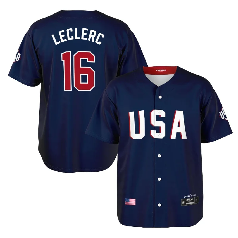 Men's Replica Hockey Jerseys of Star Players for Devoted Ice Hockey SupportersLeclerc - USA GP Jersey Men's Replica Hockey Jerseys of Star Players for Devoted Ice Hockey SupportersLeclerc - USA GP Jersey