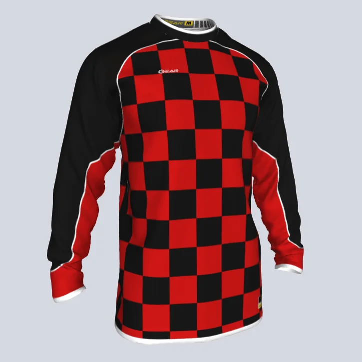 Men's Moisture - Wicking Golf Jerseys with UV Protection for Comfortable Rounds on the CourseLong Sleeve Custom Checker Jersey Men's Moisture - Wicking Golf Jerseys with UV Protection for Comfortable Rounds on the CourseLong Sleeve Custom Checker Jersey