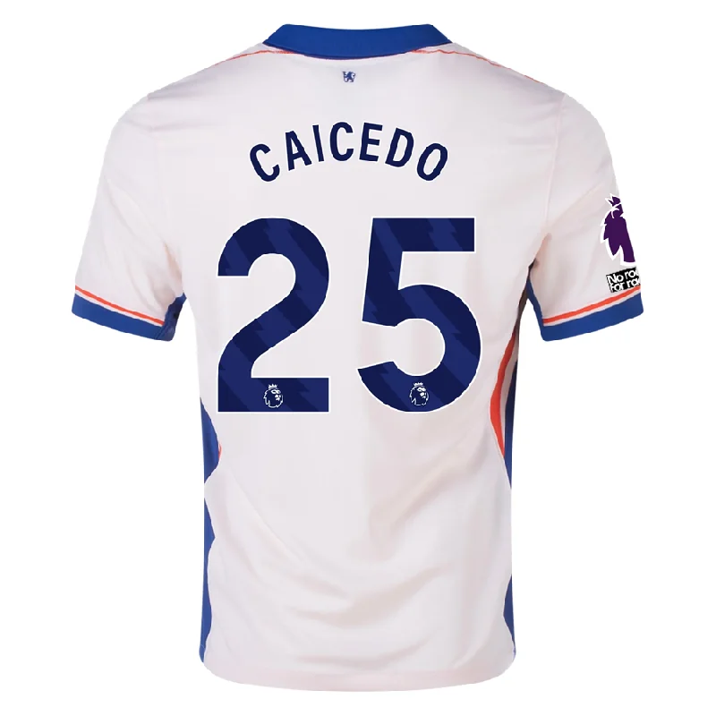Men's Throwback Tennis Jerseys Inspired by Iconic Matches and PlayersNike Chelsea Moises Caicedo Away Jersey w/ EPL + No Room For Racism Patches 24/25 (Guava Ice/Rush Blue) Men's Throwback Tennis Jerseys Inspired by Iconic Matches and PlayersNike Chelsea Moises Caicedo Away Jersey w/ EPL + No Room For Racism Patches 24/25 (Guava Ice/Rush Blue)