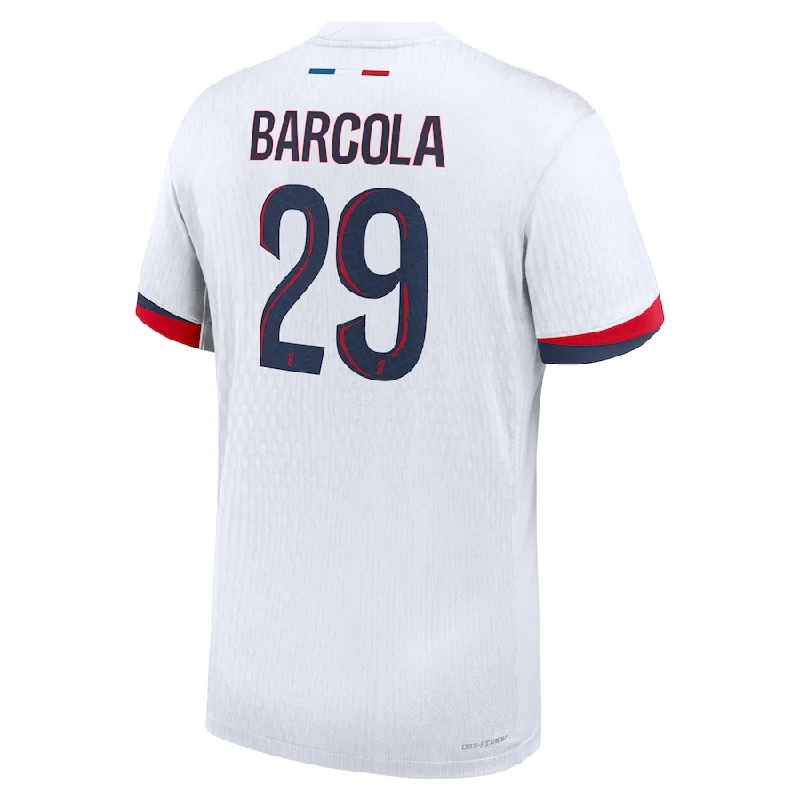 Men's Sustainable Organic Cotton Rugby Jerseys for Eco - Conscious Sports EnthusiastsNike Paris Saint-Germain Authentic Bradley Barcola Away Jersey 24/25 (White/Midnight Navy) Men's Sustainable Organic Cotton Rugby Jerseys for Eco - Conscious Sports EnthusiastsNike Paris Saint-Germain Authentic Bradley Barcola Away Jersey 24/25 (White/Midnight Navy)