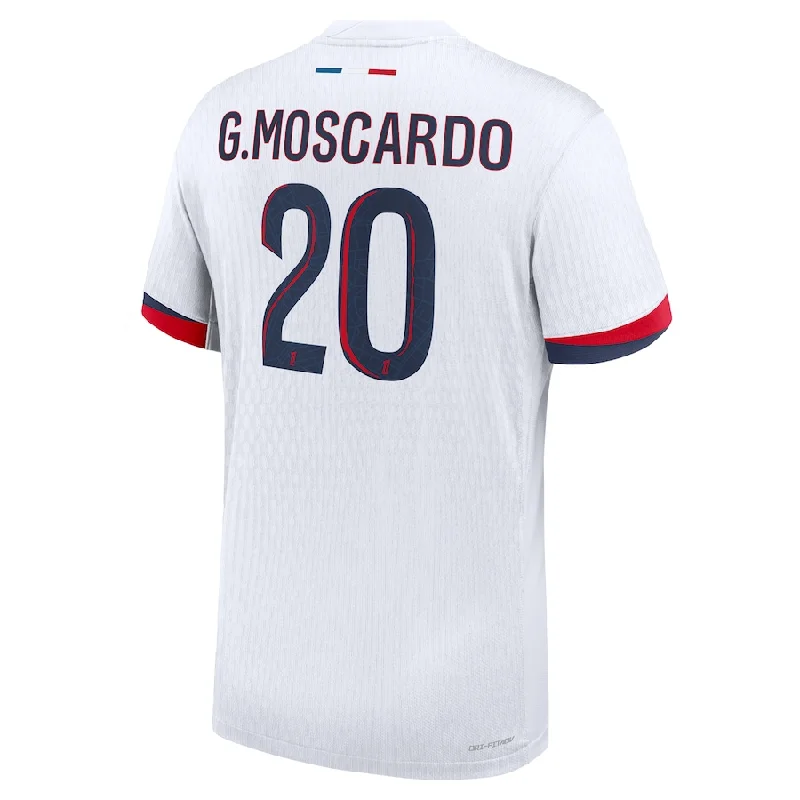Men's Throwback Tennis Jerseys Inspired by Iconic Matches and PlayersNike Paris Saint-Germain Authentic Gabriel Moscardo Away Jersey 24/25 (White/Midnight Navy) Men's Throwback Tennis Jerseys Inspired by Iconic Matches and PlayersNike Paris Saint-Germain Authentic Gabriel Moscardo Away Jersey 24/25 (White/Midnight Navy)
