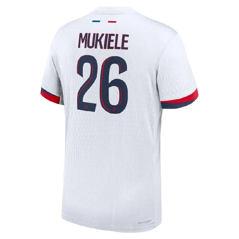 Men's Authentic Soccer Jerseys of National Teams for International Football EventsNike Paris Saint-Germain Authentic Nordi Mukiele Away Jersey 24/25 (White/Midnight Navy) Men's Authentic Soccer Jerseys of National Teams for International Football EventsNike Paris Saint-Germain Authentic Nordi Mukiele Away Jersey 24/25 (White/Midnight Navy)