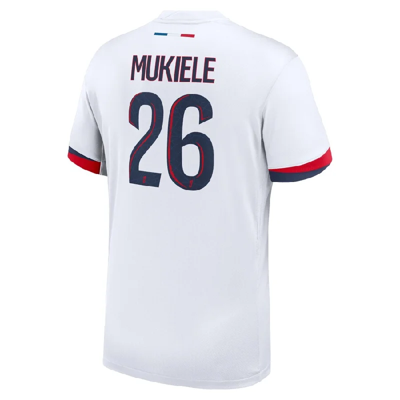 Men's Cycling Jerseys with Reflective Stripes for Safe and Stylish Rides at NightNike Paris Saint-Germain Nordi Mukiele Away Jersey 24/25 (White/Midnight Navy) Men's Cycling Jerseys with Reflective Stripes for Safe and Stylish Rides at NightNike Paris Saint-Germain Nordi Mukiele Away Jersey 24/25 (White/Midnight Navy)