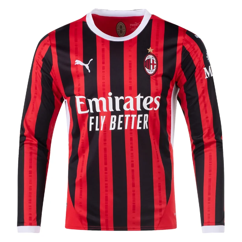 Men's Moisture - Wicking Golf Jerseys with UV Protection for Comfortable Rounds on the CoursePuma AC Milan Home Long Sleeve Jersey 24/25 (Red/Black) Men's Moisture - Wicking Golf Jerseys with UV Protection for Comfortable Rounds on the CoursePuma AC Milan Home Long Sleeve Jersey 24/25 (Red/Black)