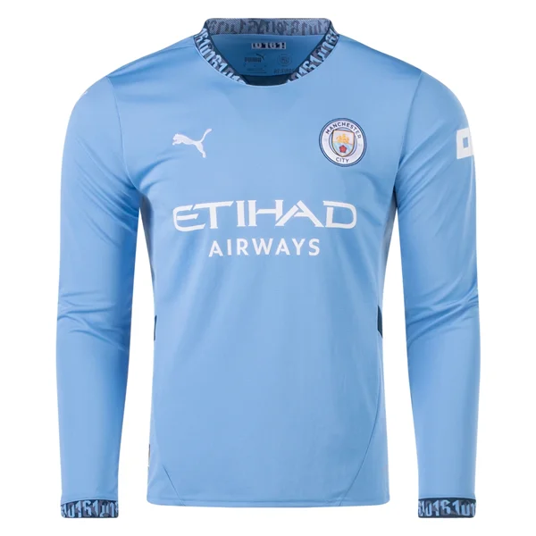 Men's Breathable Polyester Running Jerseys in Bright Neon Colors for High - Visibility WorkoutsPuma Manchester City Home Long Sleeve Jersey 24/25 (Team Light/Marine Blue) Men's Breathable Polyester Running Jerseys in Bright Neon Colors for High - Visibility WorkoutsPuma Manchester City Home Long Sleeve Jersey 24/25 (Team Light/Marine Blue)