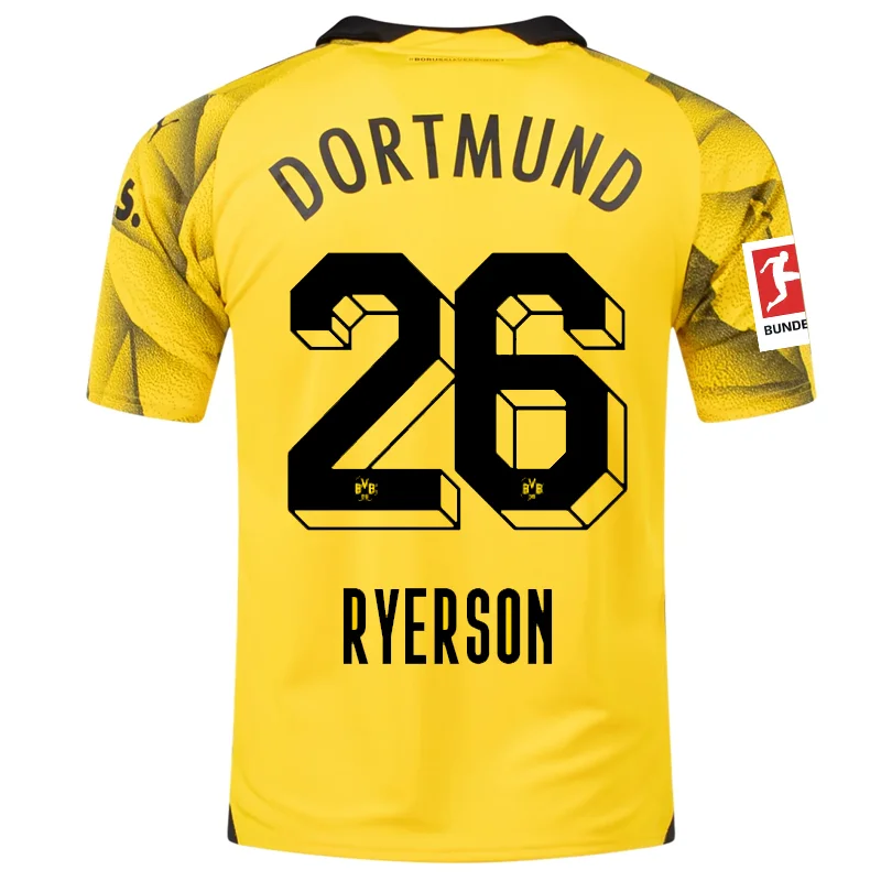 Men's Vintage American Football Jerseys of Legendary Teams for Collectors and FansPuma Mens Borussia Dortmund Julian Ryerson Third Jersey w/ Bundesliga Patch 23/24 (Cyber Yellow/Puma Black) Men's Vintage American Football Jerseys of Legendary Teams for Collectors and FansPuma Mens Borussia Dortmund Julian Ryerson Third Jersey w/ Bundesliga Patch 23/24 (Cyber Yellow/Puma Black)