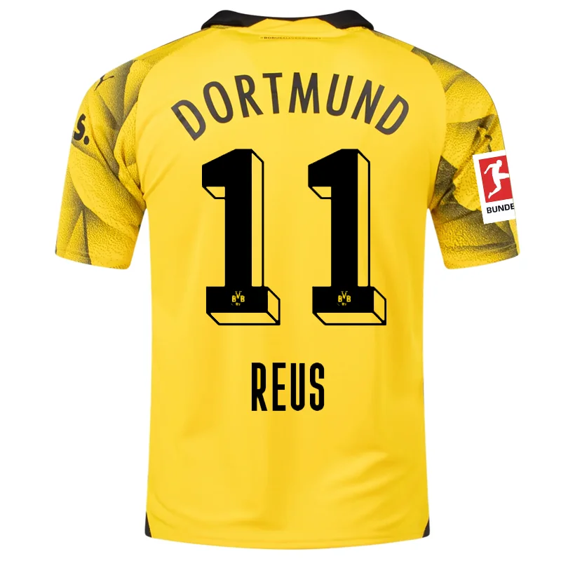 Men's Authentic Soccer Jerseys of National Teams for International Football EventsPuma Mens Borussia Dortmund Marco Reus Third Jersey w/ Bundesliga Patch 23/24 (Cyber Yellow/Puma Black) Men's Authentic Soccer Jerseys of National Teams for International Football EventsPuma Mens Borussia Dortmund Marco Reus Third Jersey w/ Bundesliga Patch 23/24 (Cyber Yellow/Puma Black)