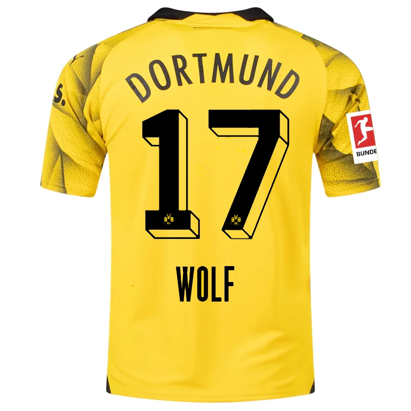 Men's Custom - Printed Baseball Jerseys with Player Names and Numbers for Personalized StylePuma Mens Borussia Dortmund Marius Wolf Third Jersey w/ Bundesliga Patch 23/24 (Cyber Yellow/Puma Black) Men's Custom - Printed Baseball Jerseys with Player Names and Numbers for Personalized StylePuma Mens Borussia Dortmund Marius Wolf Third Jersey w/ Bundesliga Patch 23/24 (Cyber Yellow/Puma Black)