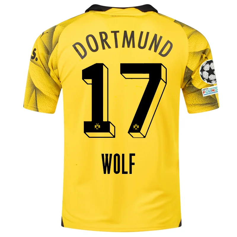 Men's Throwback Tennis Jerseys Inspired by Iconic Matches and PlayersPuma Mens Borussia Dortmund Marius Wolf Third Jersey w/ Champions League Patches 23/24 (Cyber Yellow/Puma Black) Men's Throwback Tennis Jerseys Inspired by Iconic Matches and PlayersPuma Mens Borussia Dortmund Marius Wolf Third Jersey w/ Champions League Patches 23/24 (Cyber Yellow/Puma Black)