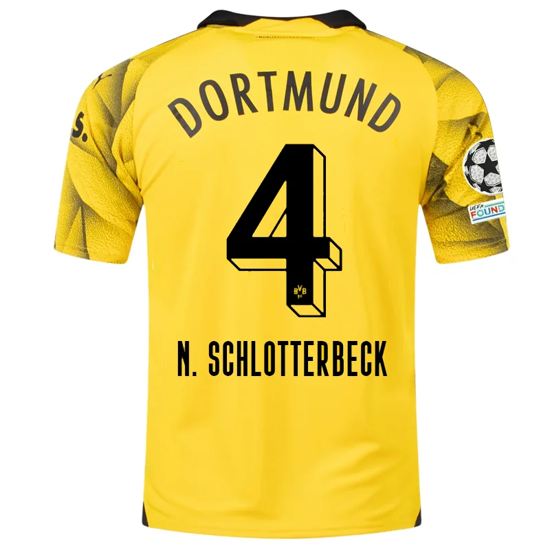 Men's Limited - Edition Cricket Jerseys Commemorating Historic Matches for Die - Hard Cricket LoversPuma Mens Borussia Dortmund Nico Schlotterbeck Third Jersey w/ Champions League Patches 23/24 (Cyber Yellow/Puma Black) Men's Limited - Edition Cricket Jerseys Commemorating Historic Matches for Die - Hard Cricket LoversPuma Mens Borussia Dortmund Nico Schlotterbeck Third Jersey w/ Champions League Patches 23/24 (Cyber Yellow/Puma Black)