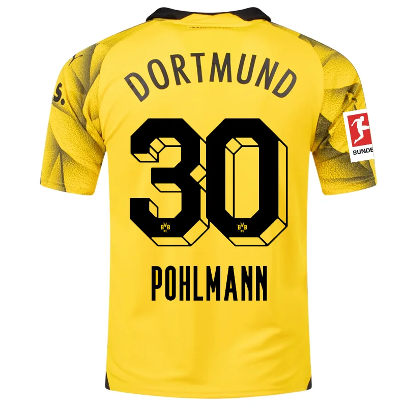 Men's Throwback Rugby Jerseys of Historic Matches and Teams for Rugby History BuffsPuma Mens Borussia Dortmund Ole Pohlmann Third Jersey w/ Bundesliga Patch 23/24 (Cyber Yellow/Puma Black) Men's Throwback Rugby Jerseys of Historic Matches and Teams for Rugby History BuffsPuma Mens Borussia Dortmund Ole Pohlmann Third Jersey w/ Bundesliga Patch 23/24 (Cyber Yellow/Puma Black)