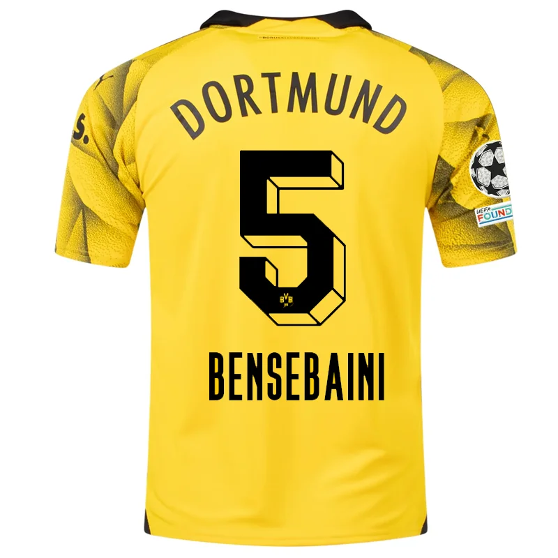 Men's Breathable Polyester Running Jerseys in Bright Neon Colors for High - Visibility WorkoutsPuma Mens Borussia Dortmund Ramy Bensebaini Third Jersey w/ Champions League Patches 23/24 (Cyber Yellow/Puma Black) Men's Breathable Polyester Running Jerseys in Bright Neon Colors for High - Visibility WorkoutsPuma Mens Borussia Dortmund Ramy Bensebaini Third Jersey w/ Champions League Patches 23/24 (Cyber Yellow/Puma Black)