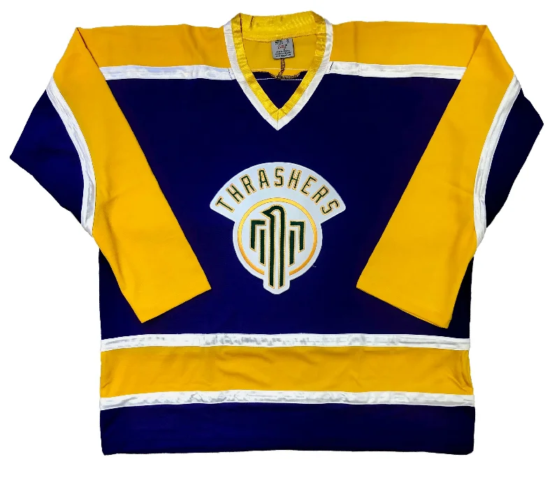 Men's Football Jerseys with Embroidered Club Badges for a Premium and Authentic AppealPurple Hockey Jerseys with the Thrashers Twill Logo Men's Football Jerseys with Embroidered Club Badges for a Premium and Authentic AppealPurple Hockey Jerseys with the Thrashers Twill Logo