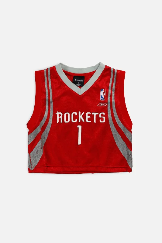 Men's NBA Authentic Team Jerseys in Official Team Colors for True Basketball FansRework Houston Rockets NBA Crop Jersey - XS