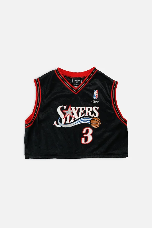 Men's Throwback Tennis Jerseys Inspired by Iconic Matches and PlayersRework Philadelphia 76ers NBA Crop Jersey - S Men's Throwback Tennis Jerseys Inspired by Iconic Matches and PlayersRework Philadelphia 76ers NBA Crop Jersey - S