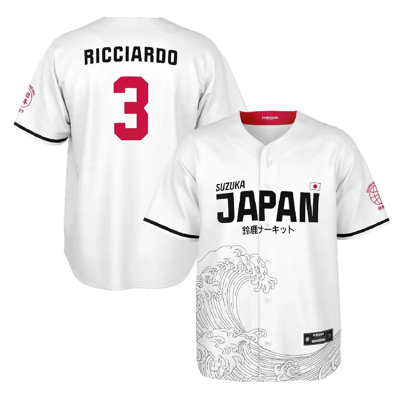 Men's Custom - Embroidered Volleyball Jerseys for Team Uniforms or Personalized GearRicciardo - Suzuka "Great Wave" Jersey Men's Custom - Embroidered Volleyball Jerseys for Team Uniforms or Personalized GearRicciardo - Suzuka "Great Wave" Jersey