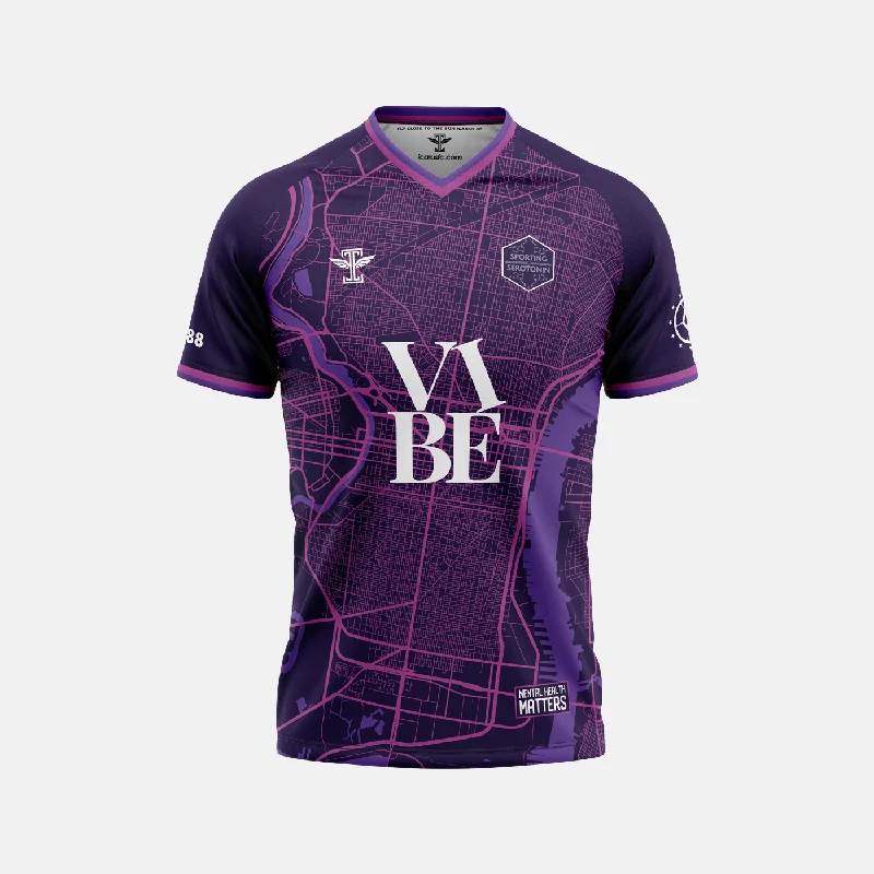 Men's Custom - Embroidered Volleyball Jerseys for Team Uniforms or Personalized GearSporting Serotonin Vibe Jersey Men's Custom - Embroidered Volleyball Jerseys for Team Uniforms or Personalized GearSporting Serotonin Vibe Jersey