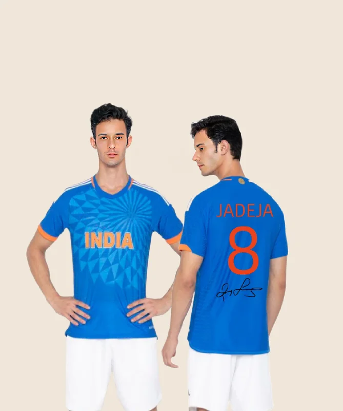 Men's Custom - Embroidered Volleyball Jerseys for Team Uniforms or Personalized GearJadeja signature Edition jerseys 2023-24- Fan Edition Men's Custom - Embroidered Volleyball Jerseys for Team Uniforms or Personalized GearJadeja signature Edition jerseys 2023-24- Fan Edition