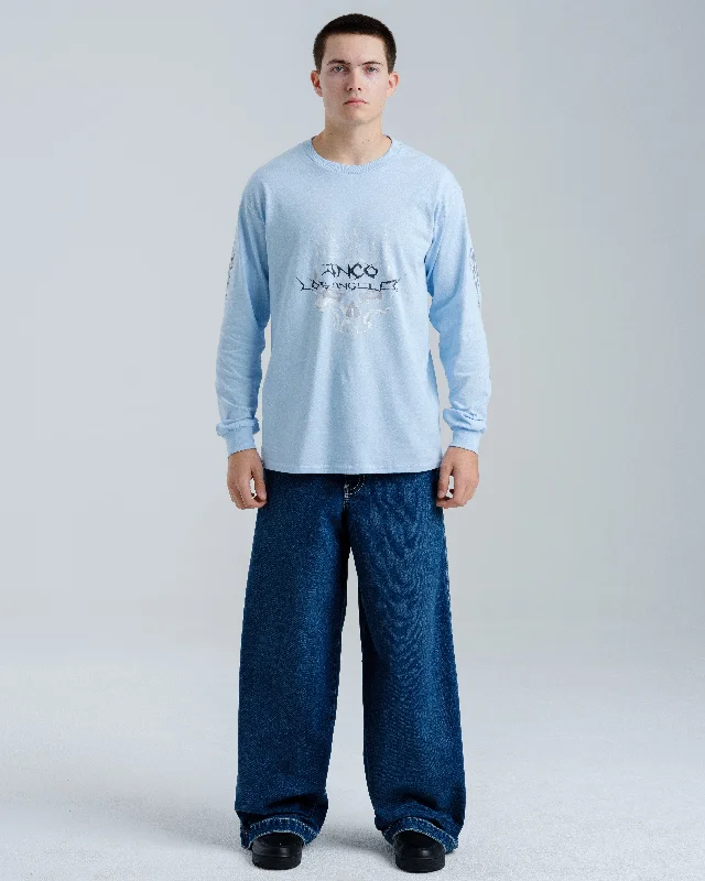 Men's Straight Leg Raw Denim Jeans for a Minimalist and Durable Option1101 LA Cannon. 26". Hand-Sand Dark Stone.