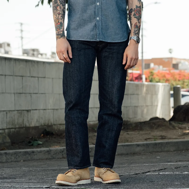 Plus Size Men's Bootcut Jeans with a Relaxed Waist for a Classic and Comfortable Fit3sixteen CS-100x Classic Straight Indigo Selvedge