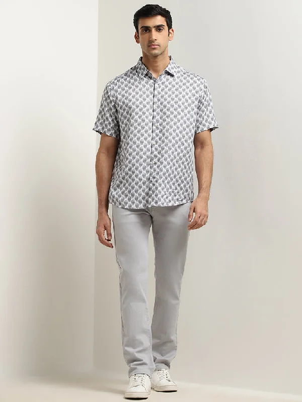 Men's High - Waisted Jeans in a Medium Wash for a Vintage - Style RevivalAscot Light Grey Relaxed - Fit Mid - Rise Jeans
