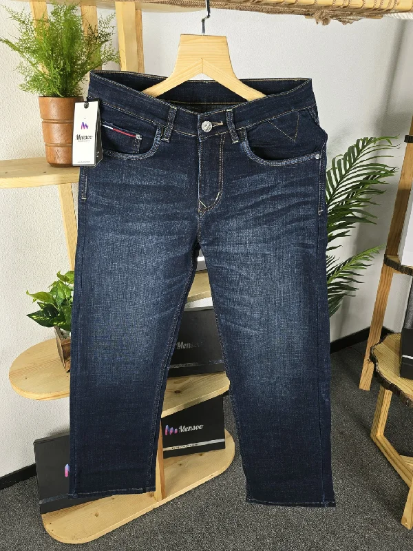 Men's Colored Jeans in Burgundy for a Bold and Fashion - Forward LookComfort Denim Jeans Mid Blue