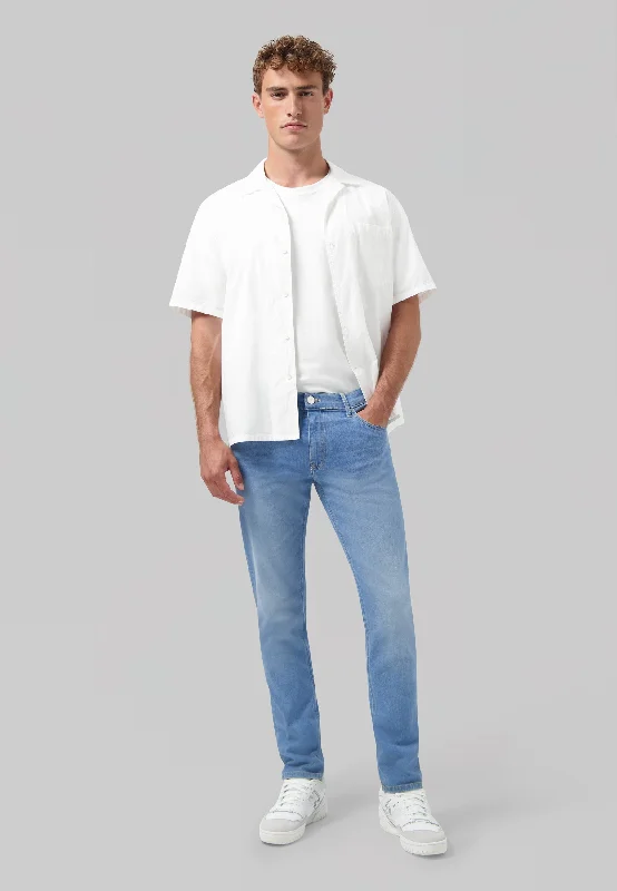 Plus Size Men's Straight Leg Jeans with Reinforced Knees for DurabilityDaily Mid Tapered - Old Stone