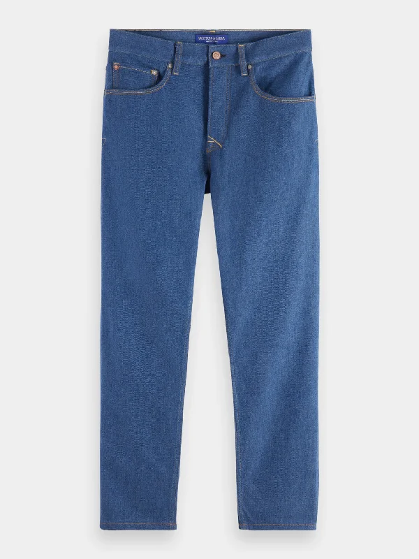 Men's Straight Leg Raw Denim Jeans for a Minimalist and Durable OptionDean loose tapered-fit jeans